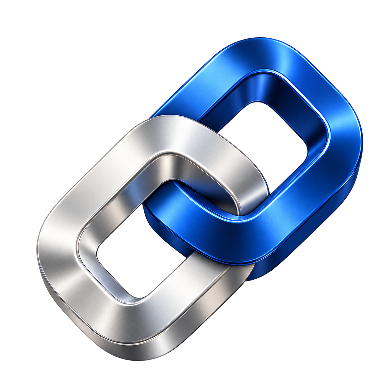 Elsewhere interlocking silver and blue bands